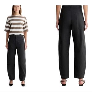 NWT Everlane The Fatigue Barrel Pant Black Organic Cotton Size 14